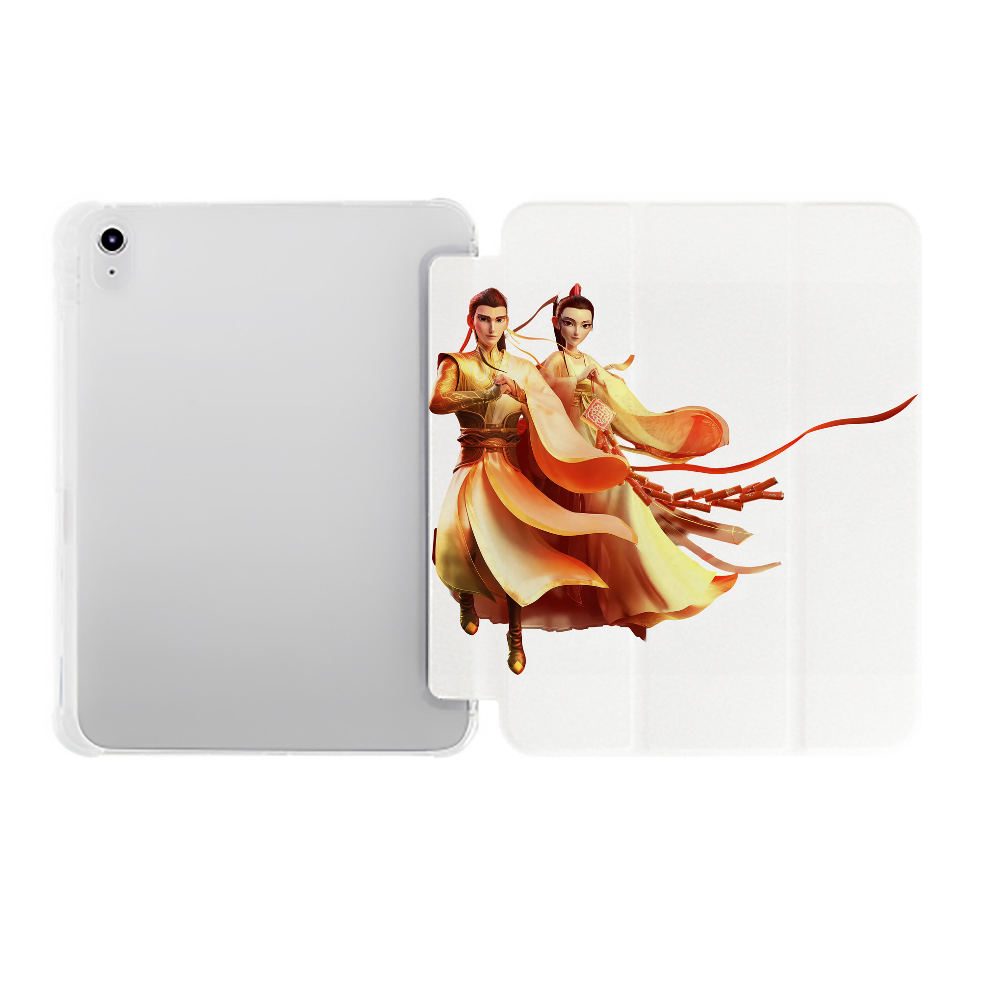 （画像用） Ne Zha 2 ナタ 魔童の大暴れ IPad ケース ペン収納付き 三つ折りスタンド PUレザー×シリコン 対応機種9.5/10.5/10.9インチ